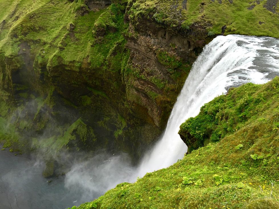 Skogafoss Waterfall from above