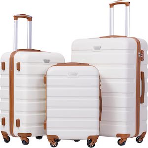 Coolife Luggage 3 Piece Set Suitcase Spinner Hardshell