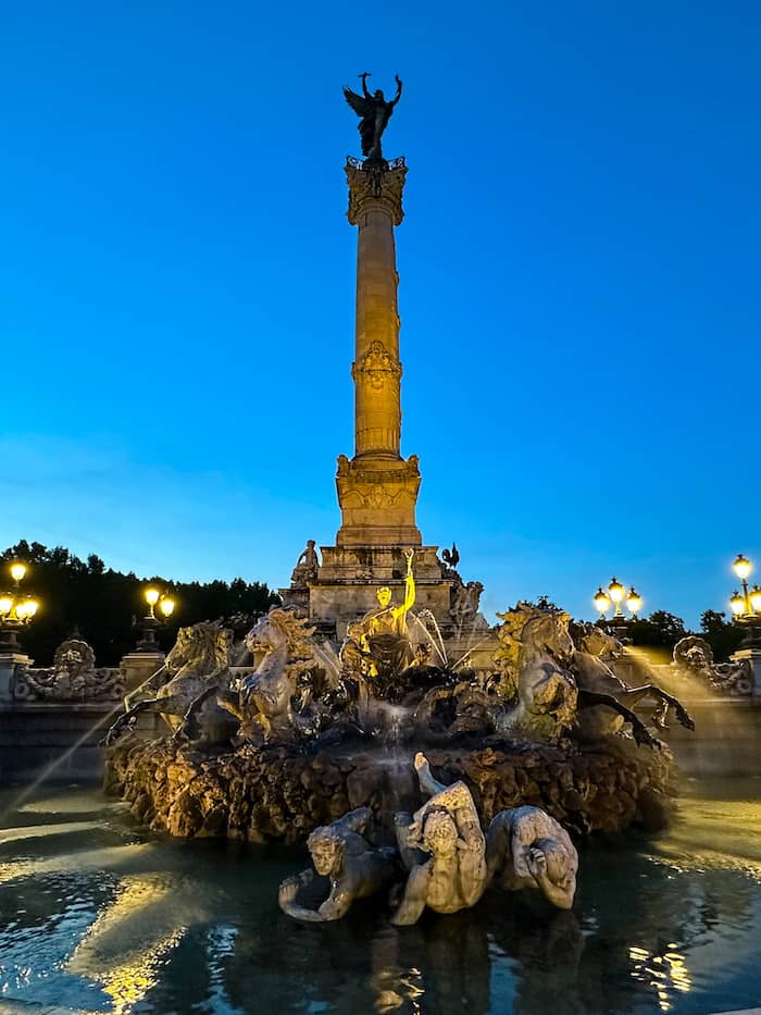 Bordeaux France at Night